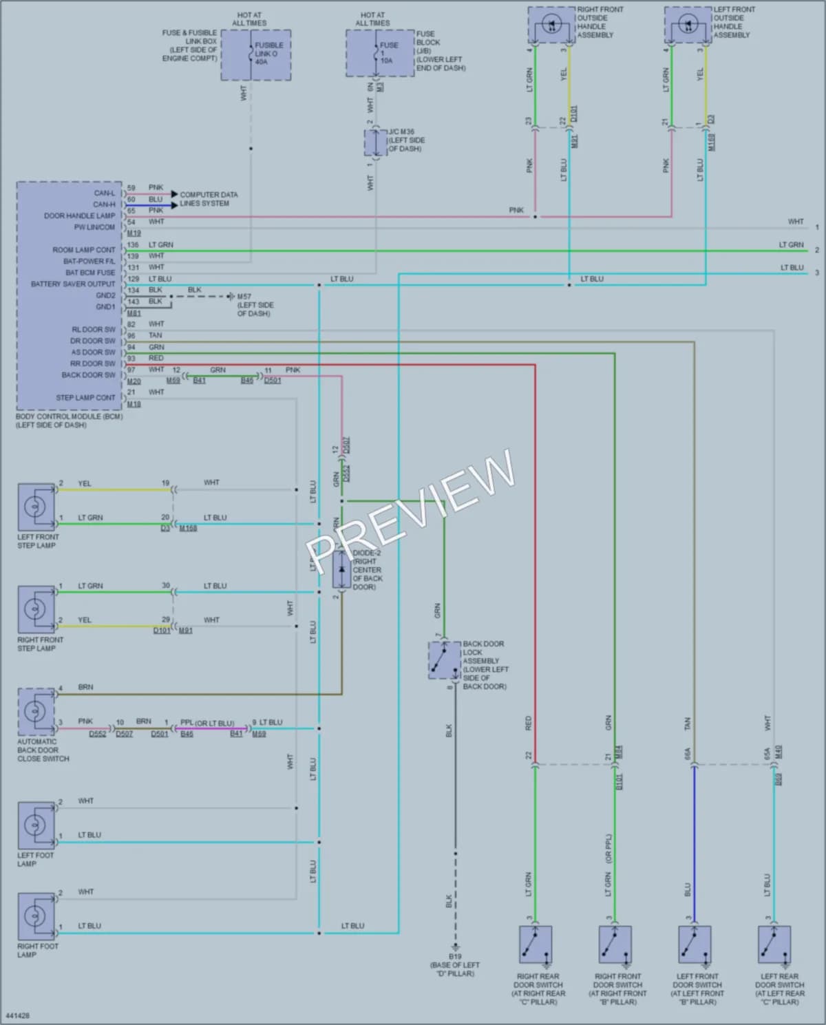 2014 Infiniti QX60Hybrid Interior Lights wiring diagram preview