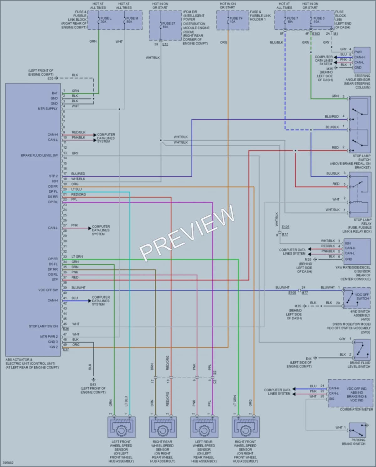 2014 Infiniti QX80 Anti Lock Brakes wiring diagram preview