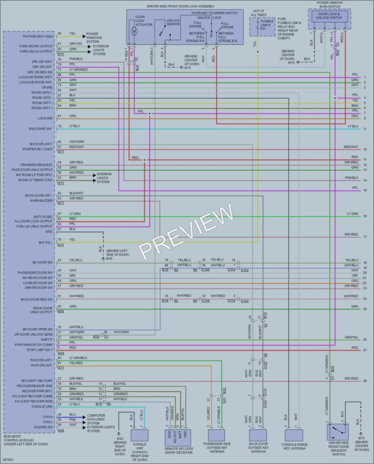 2014 Infiniti QX80 Anti Theft wiring diagram preview