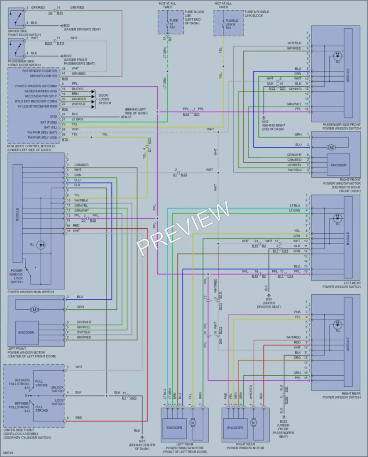 2014 Infiniti QX80 Power Windows wiring diagram preview