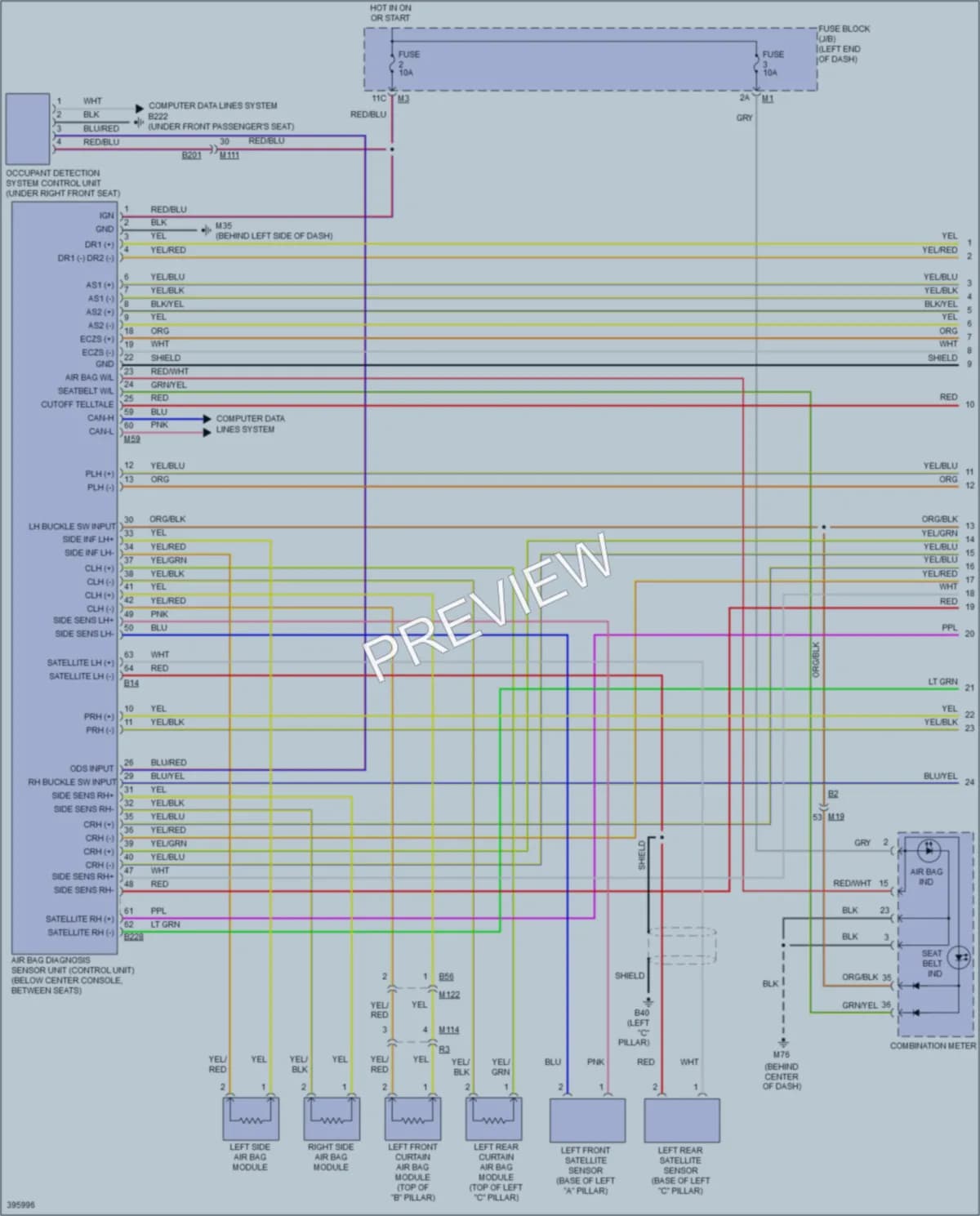 2014 Infiniti QX80 Supplemental Restraints wiring diagram preview