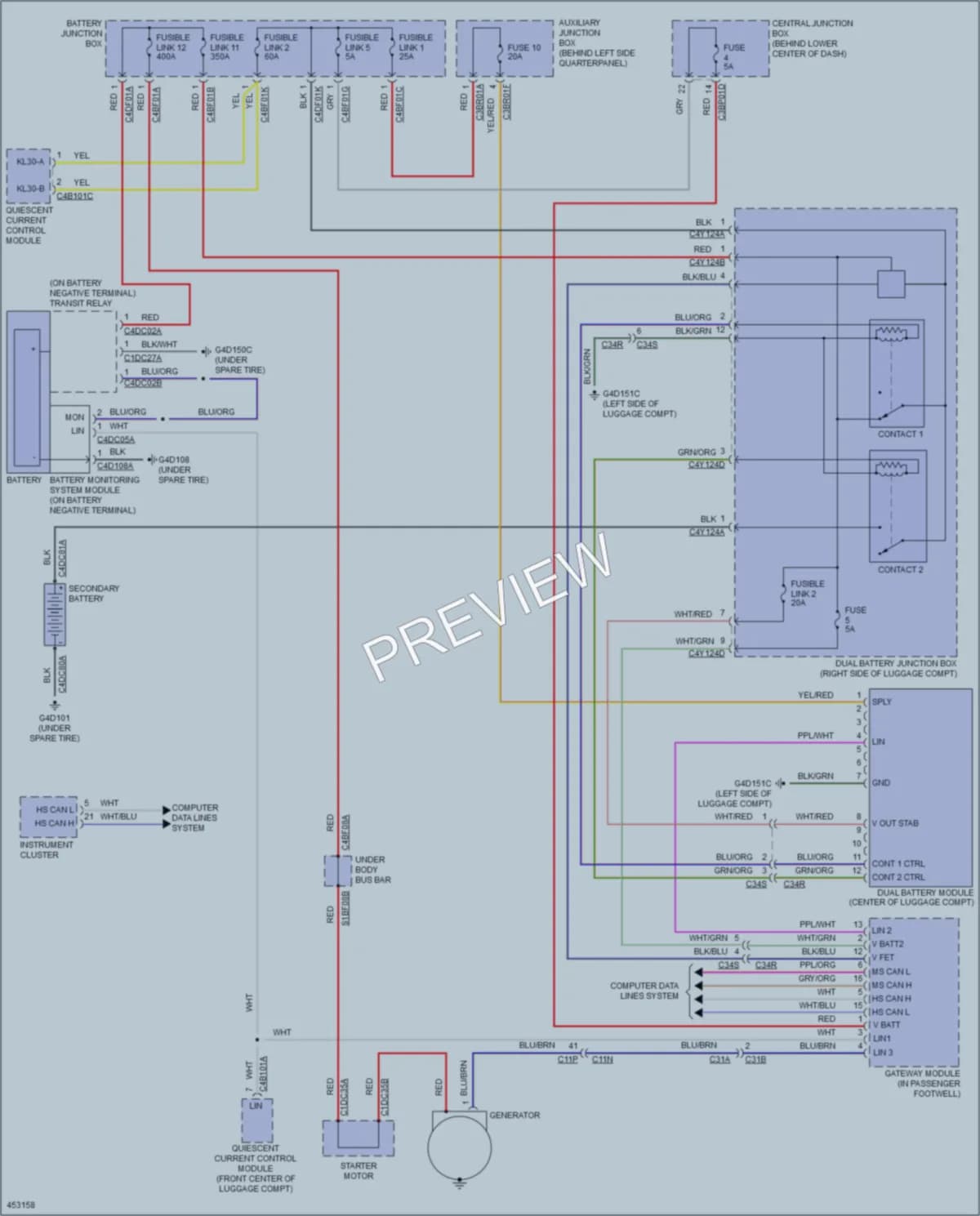2014 Jaguar FType Starting Charging wiring diagram preview