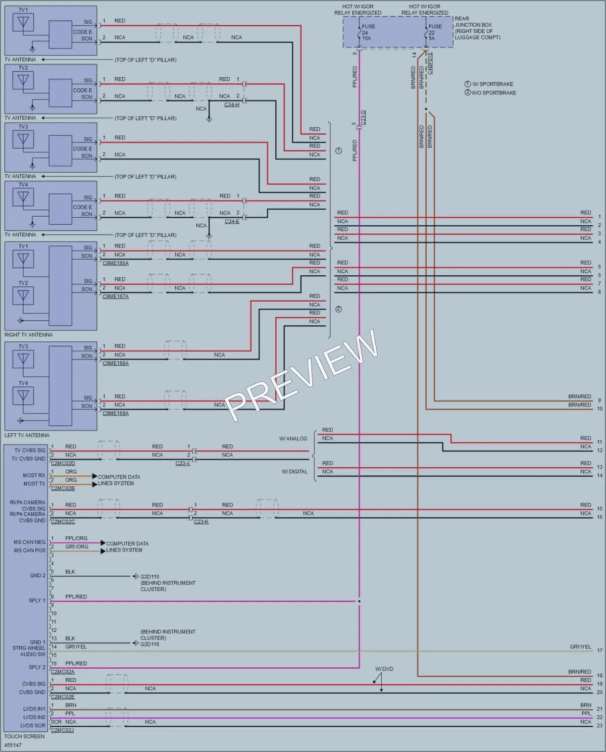 2014 Jaguar XFR Radio wiring diagram preview