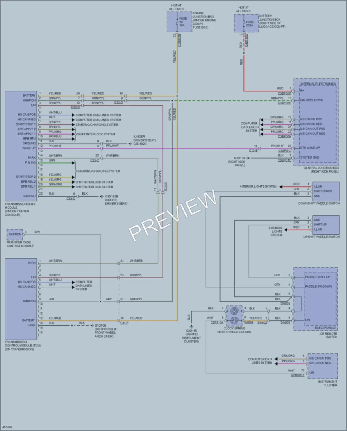 2014 Jaguar XFR Transmission wiring diagram preview