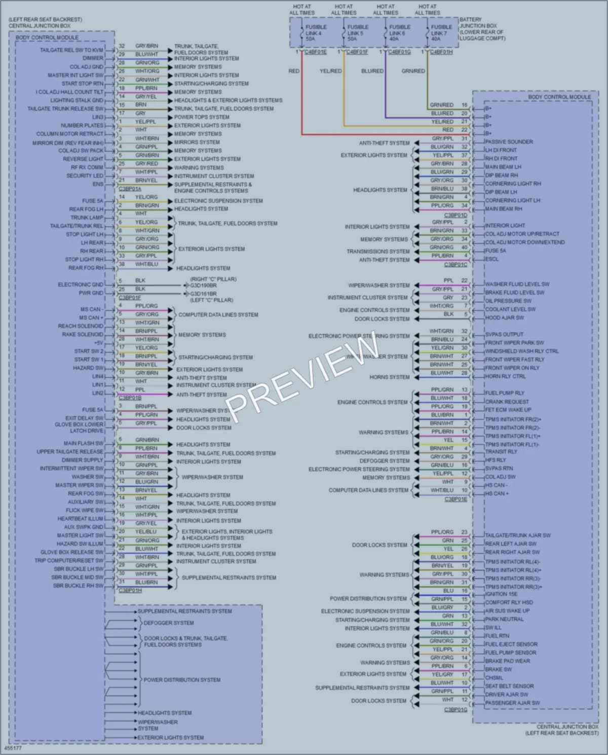 2014 Jaguar XJR Body Control Modules wiring diagram preview
