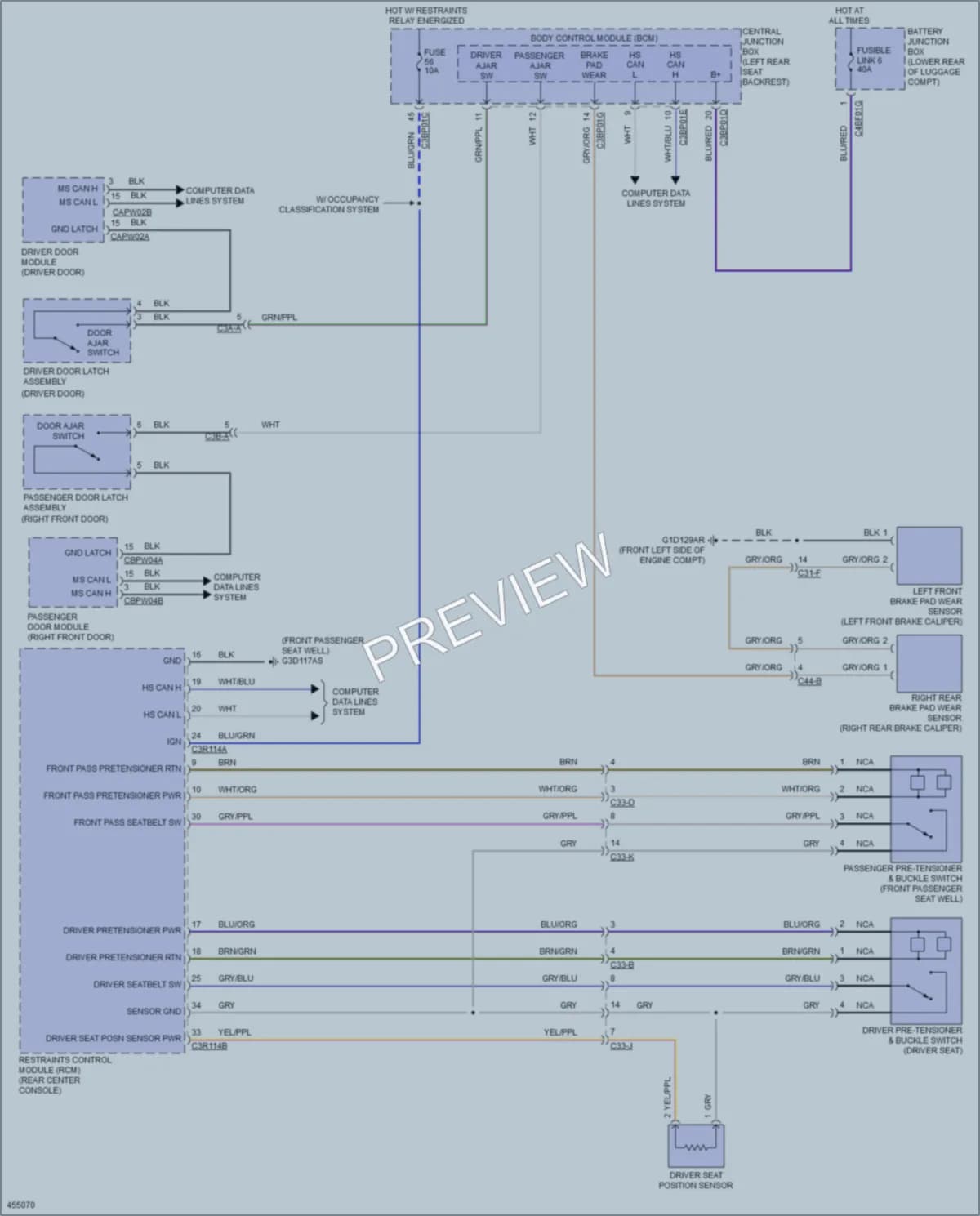 2014 Jaguar XJRL Warning Systems wiring diagram preview