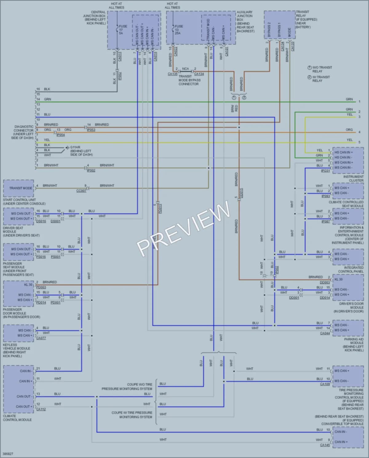 2014 Jaguar XKR Computer Data Lines wiring diagram preview