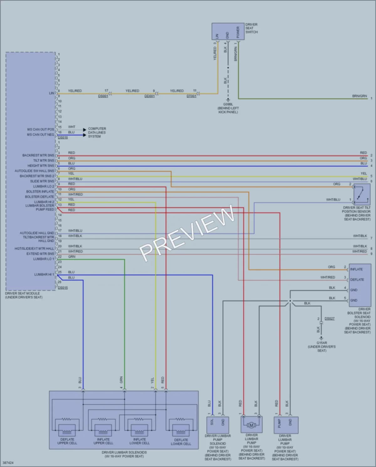 2014 Jaguar XKR Memory Systems wiring diagram preview