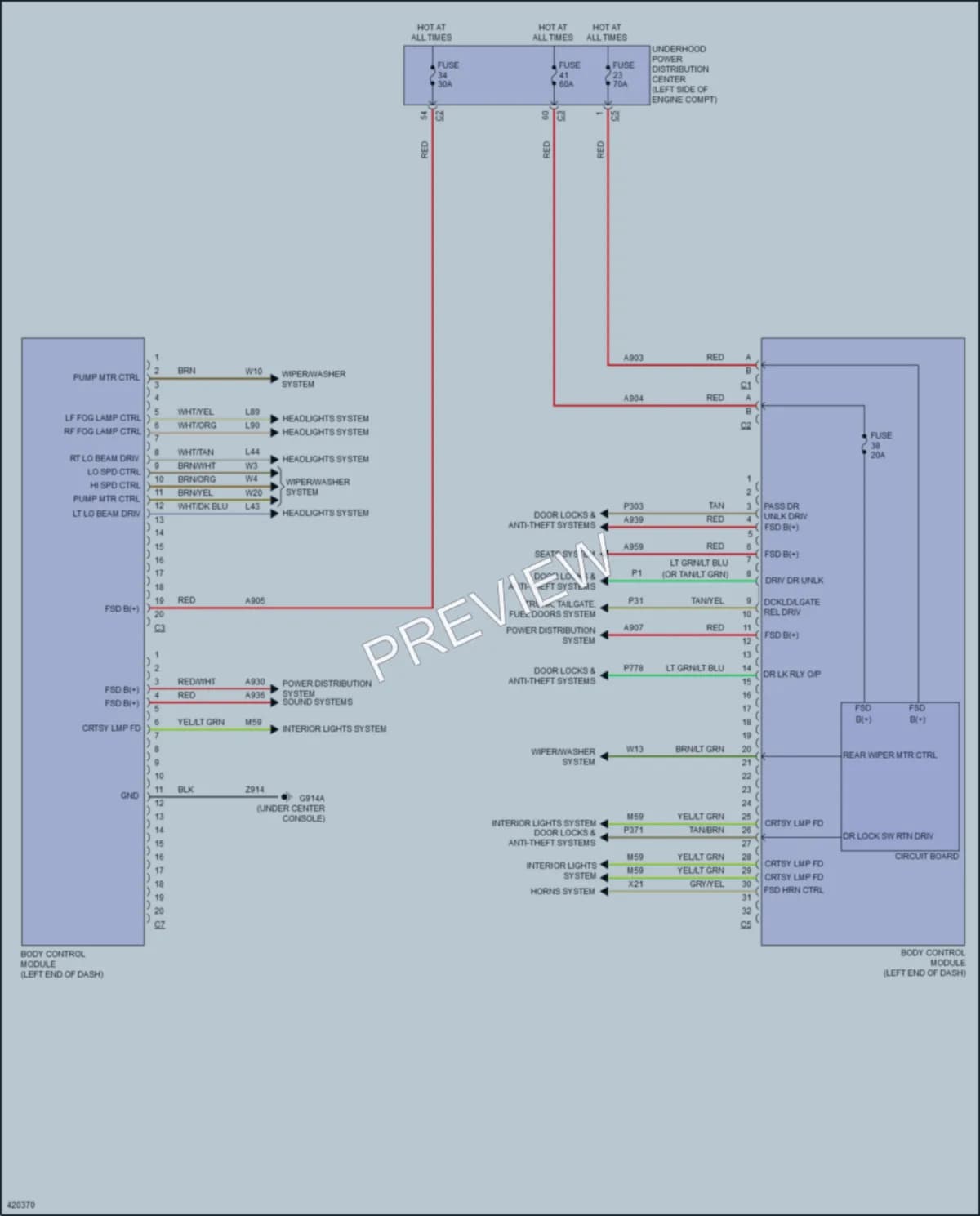 2014 Jeep Cherokee Body Control Modules wiring diagram preview