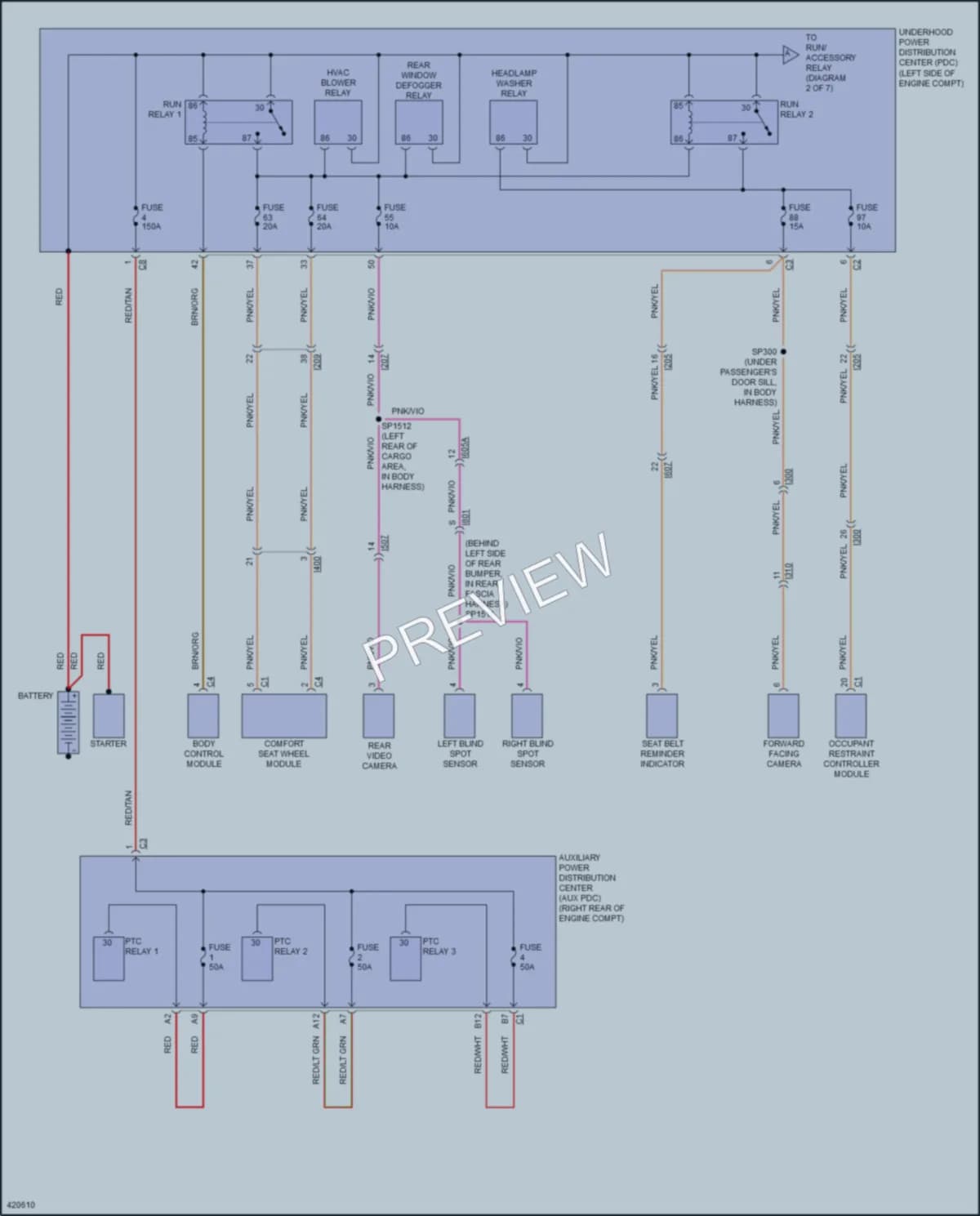 2014 Jeep Cherokee Power Distribution wiring diagram preview