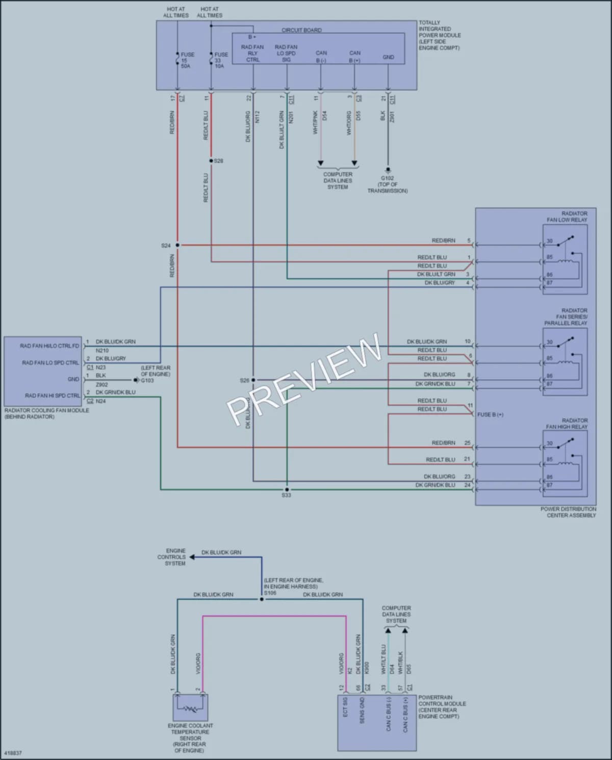 2014 Jeep Compass Cooling Fan wiring diagram preview