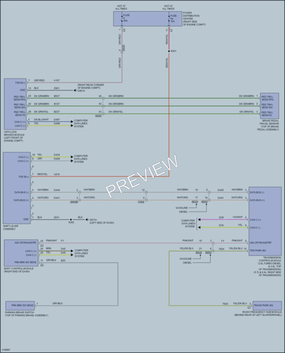 2014 Jeep GrandCherokee Shift Interlock wiring diagram preview