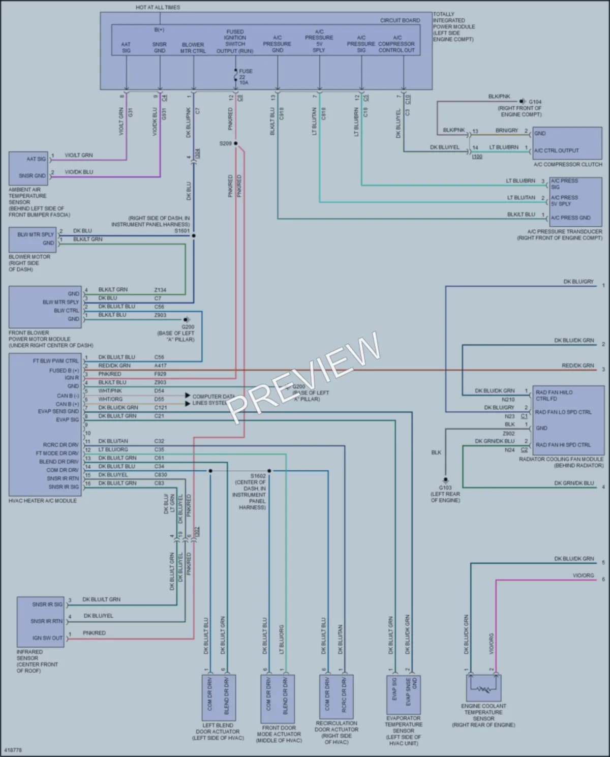 2014 Jeep Patriot Air Conditioning wiring diagram preview