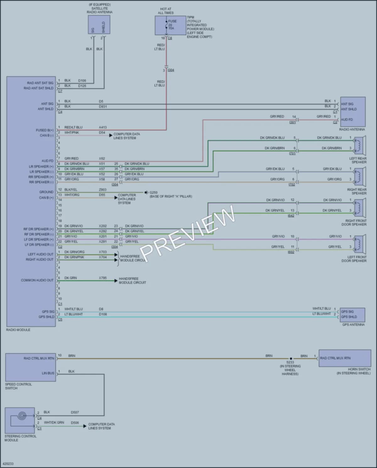 2014 Jeep Patriot Navigation wiring diagram preview
