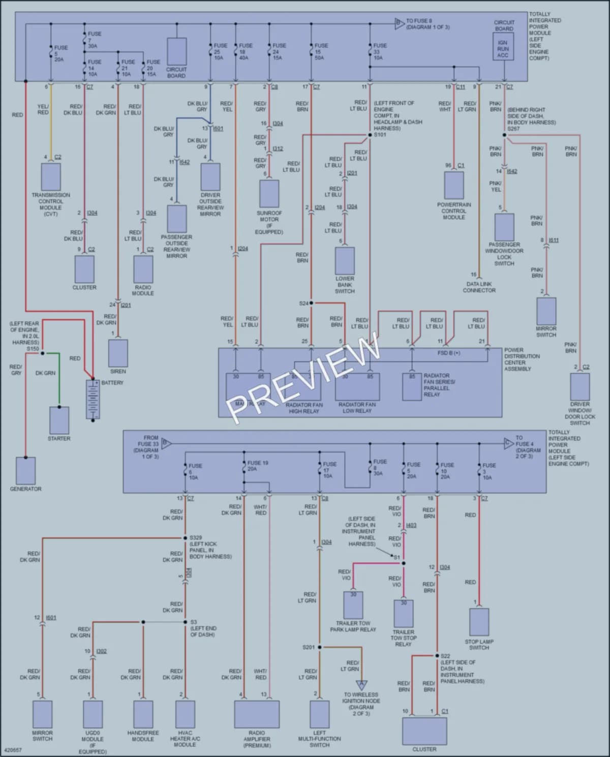 2014 Jeep Patriot Power Distribution wiring diagram preview