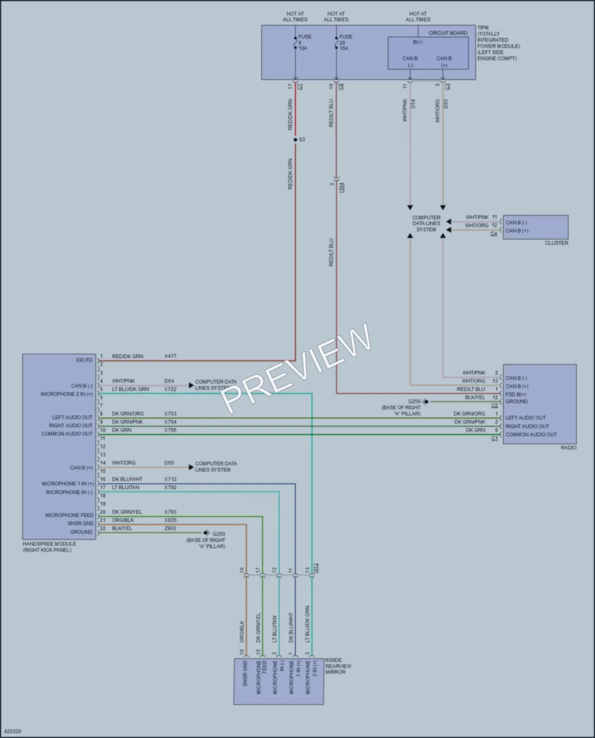 2014 Jeep Patriot Radio wiring diagram preview