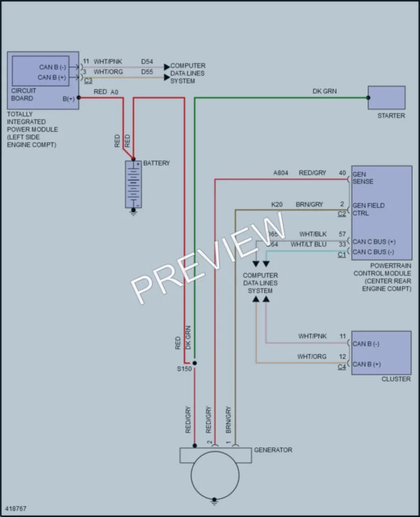 2014 Jeep Patriot Starting Charging wiring diagram preview