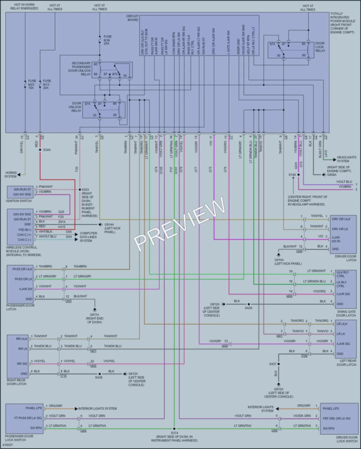 2014 Jeep Wrangler Anti Theft wiring diagram preview