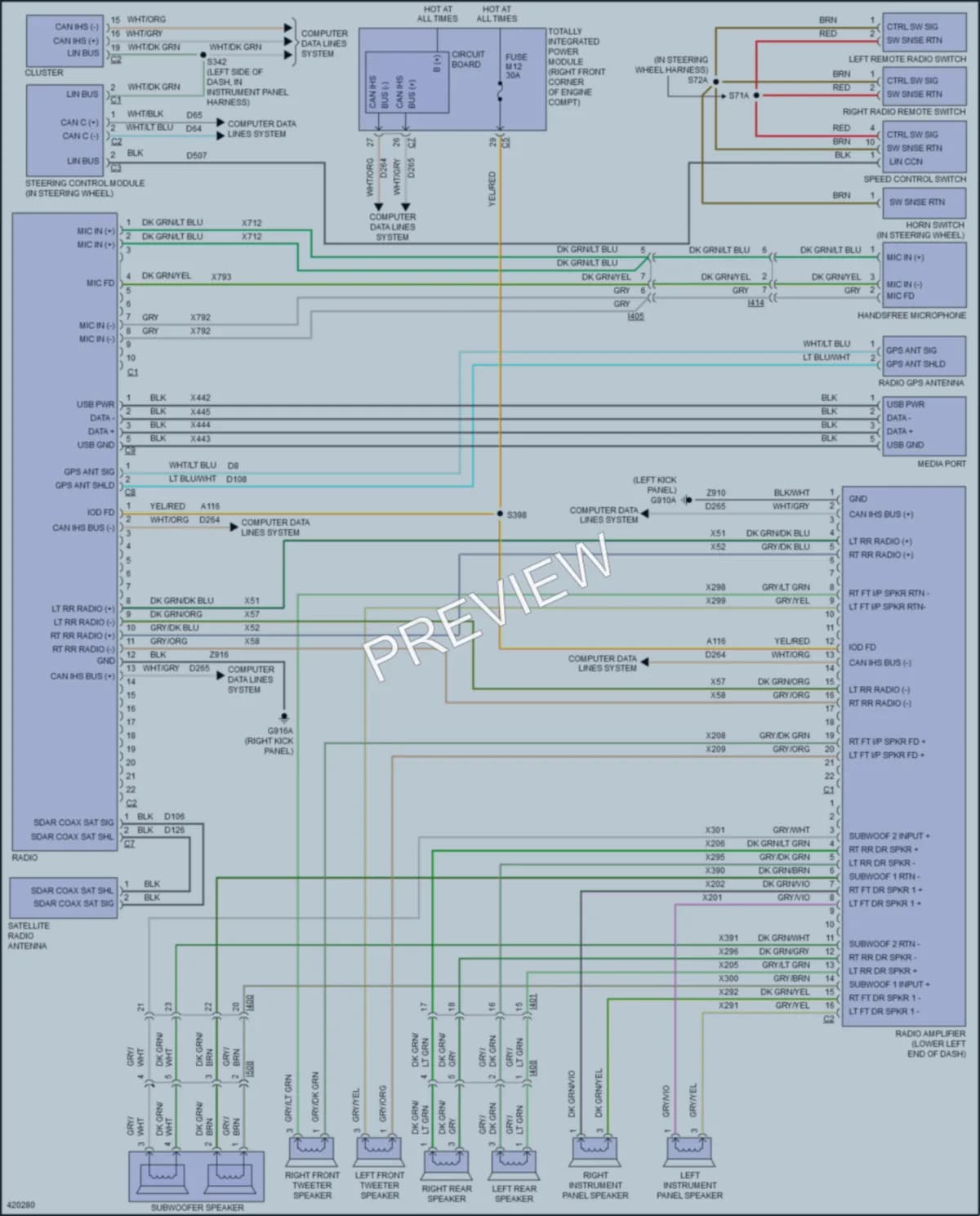 2014 Jeep Wrangler Navigation wiring diagram preview