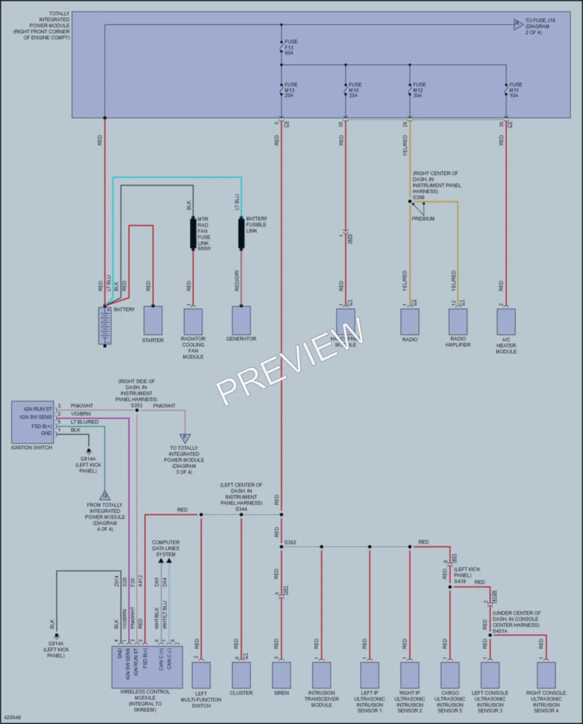 2014 Jeep Wrangler Power Distribution wiring diagram preview
