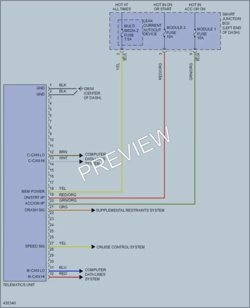 2014 Kia Forte Navigation wiring diagram preview