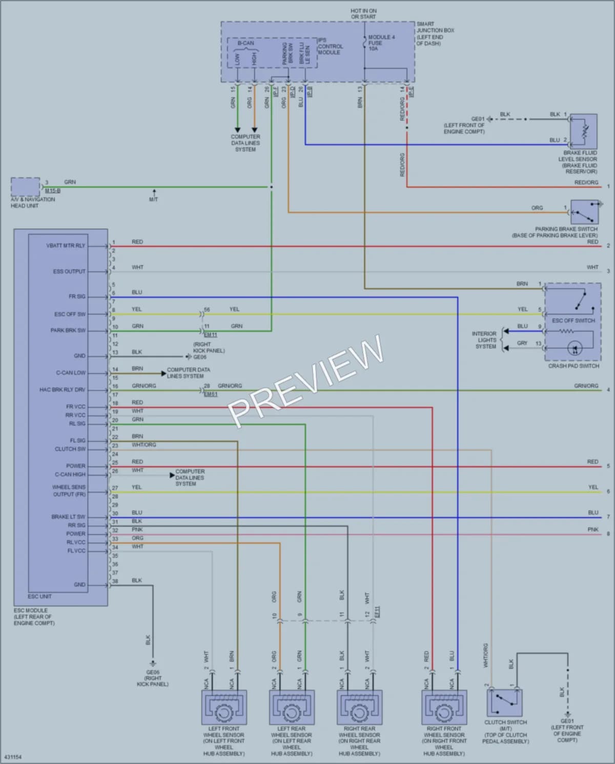 2014 Kia ForteKoup Anti Lock Brakes wiring diagram preview