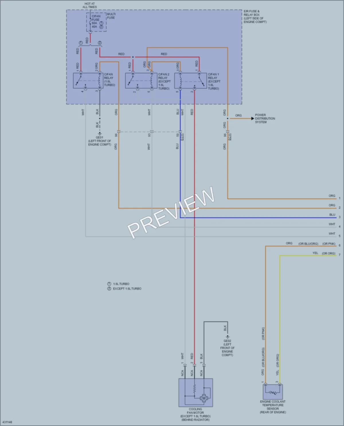 2014 Kia ForteKoup Cooling Fan wiring diagram preview
