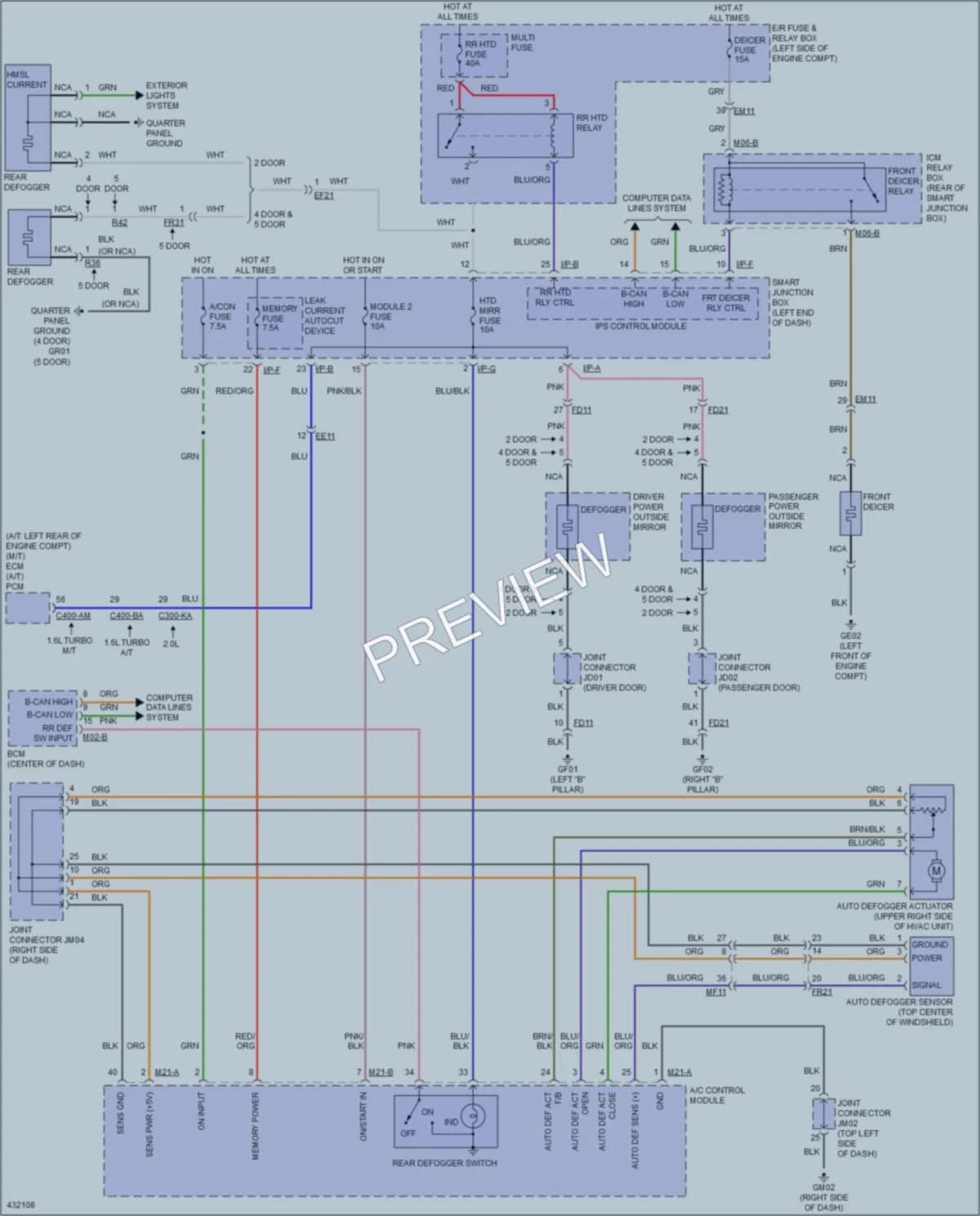 2014 Kia ForteKoup Defoggers wiring diagram preview