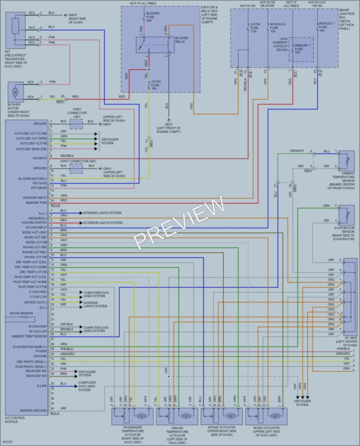 2014 Kia Optima Air Conditioning wiring diagram preview