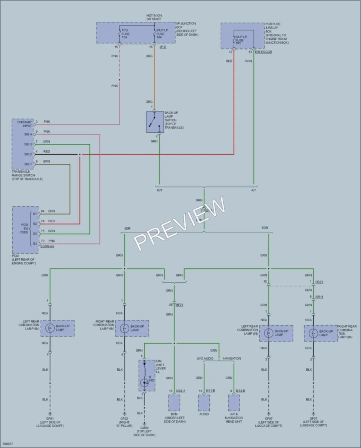 2014 Kia Rio Exterior Lights wiring diagram preview