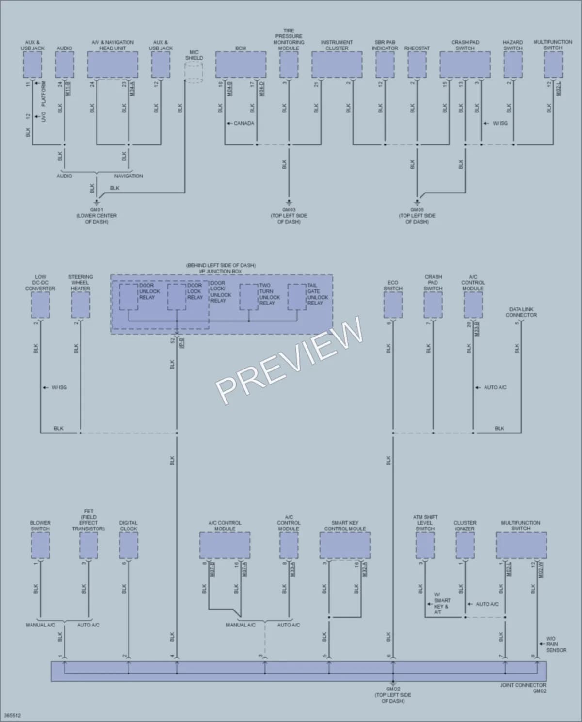 2014 Kia Rio Ground Distribution wiring diagram preview