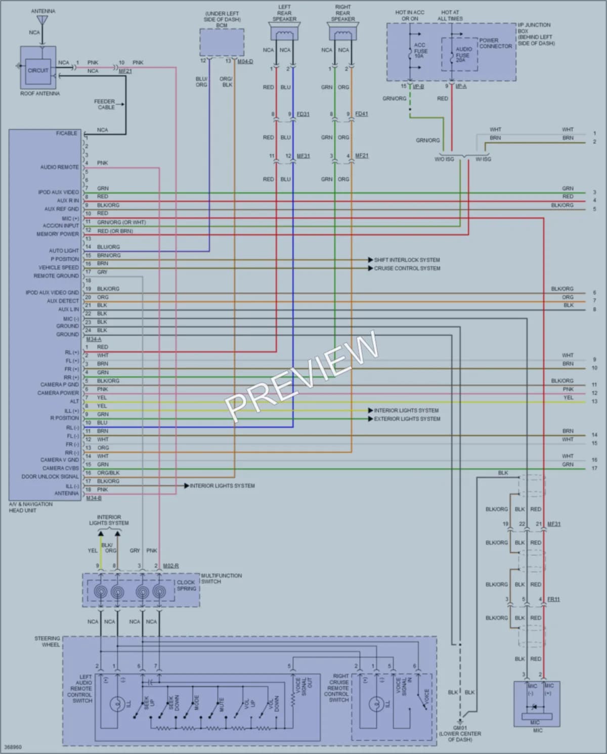 2014 Kia Rio Navigation wiring diagram preview