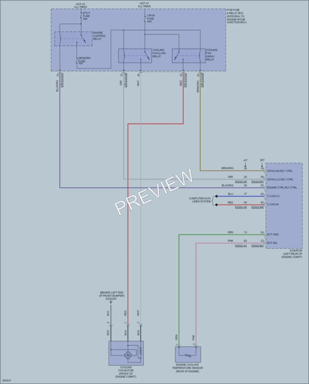 2014 Kia Rio5 Cooling Fan wiring diagram preview