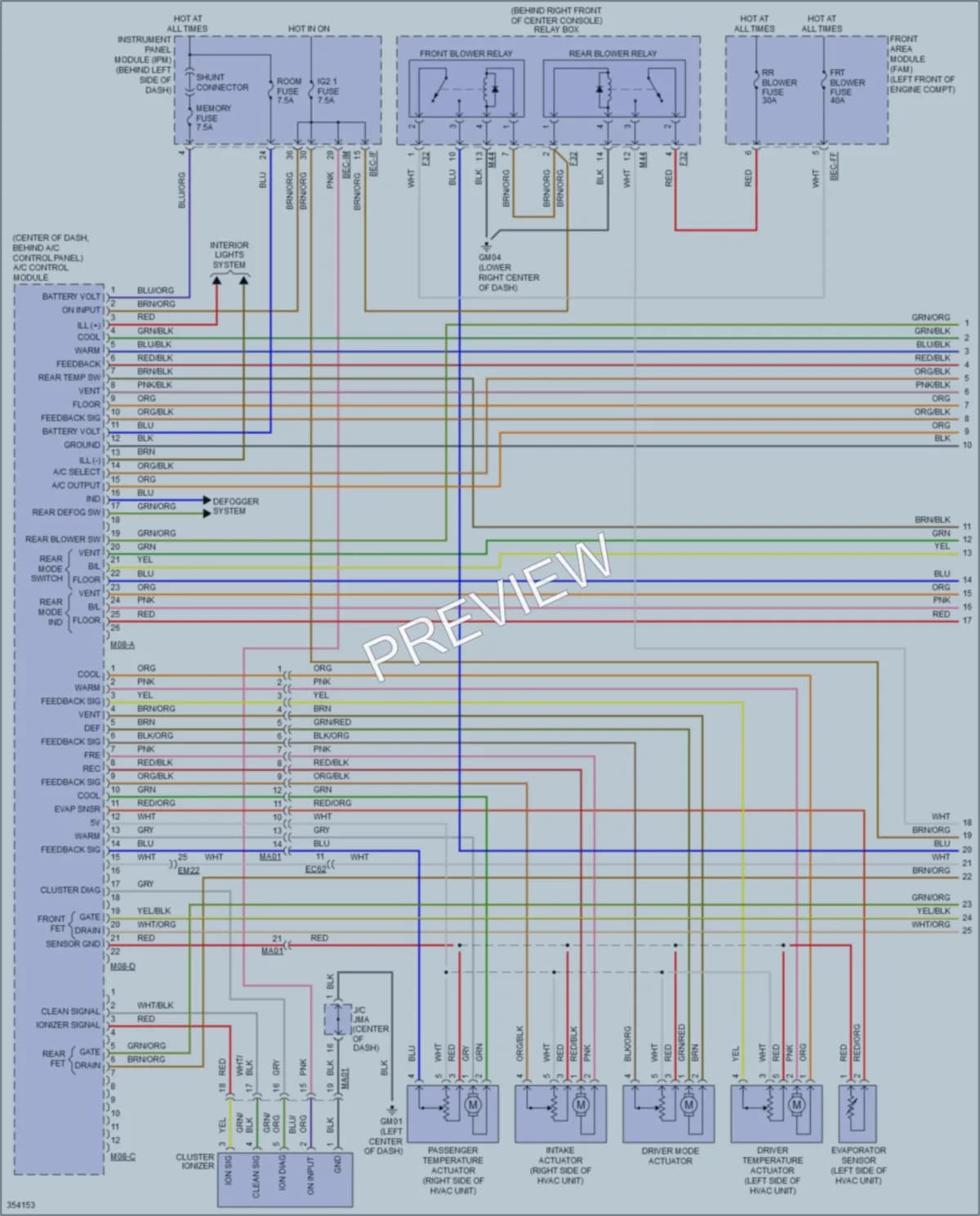 2014 Kia Sedona Air Conditioning wiring diagram preview