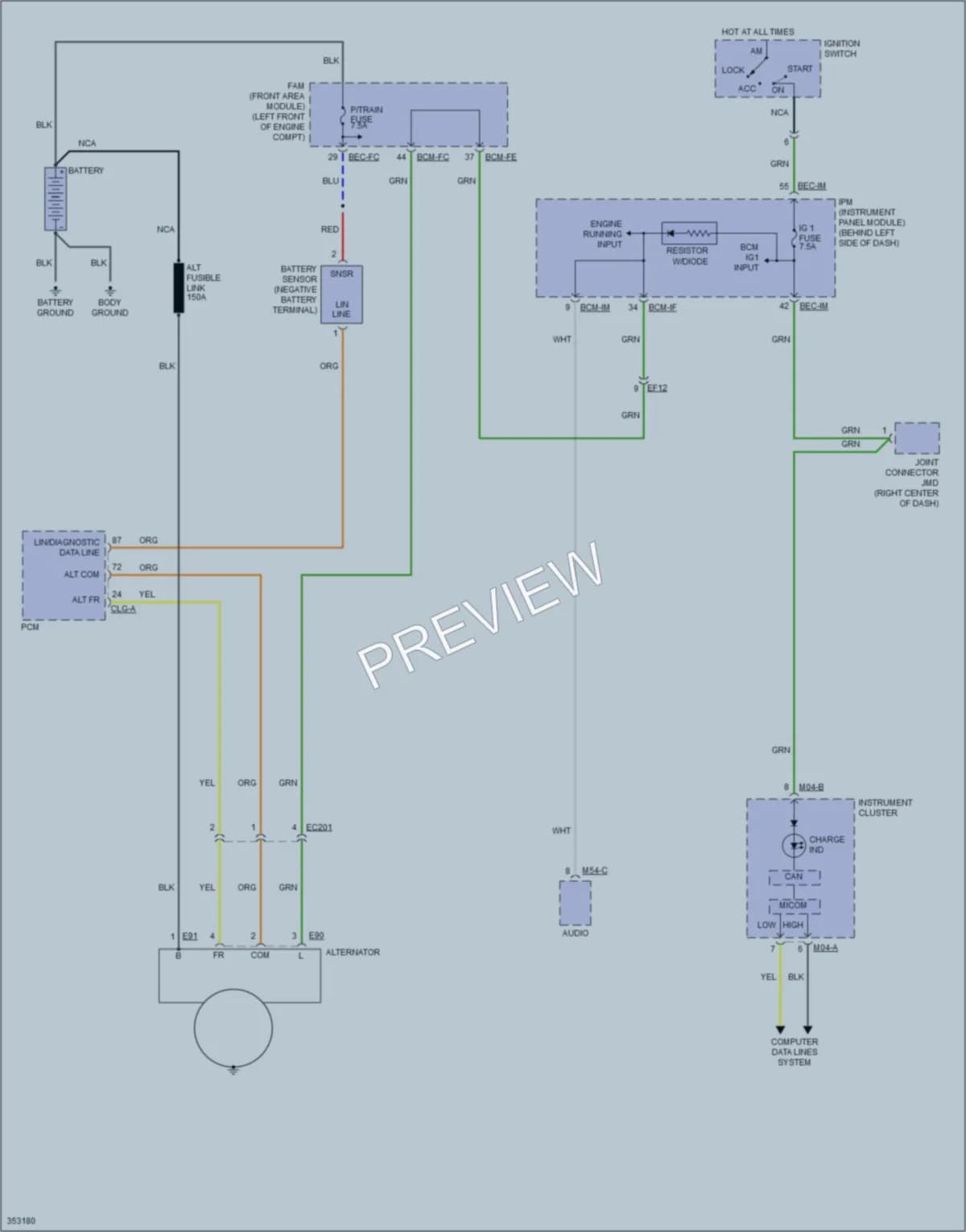 2014 Kia Sedona Starting Charging wiring diagram preview