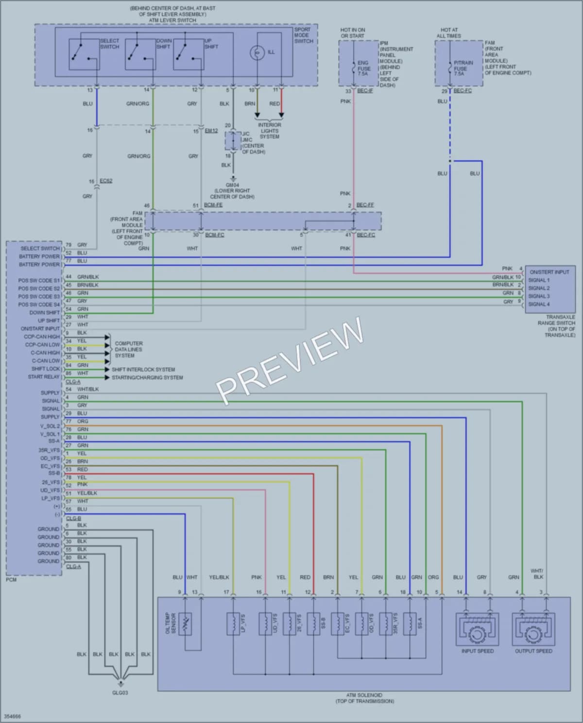 2014 Kia Sedona Transmission wiring diagram preview