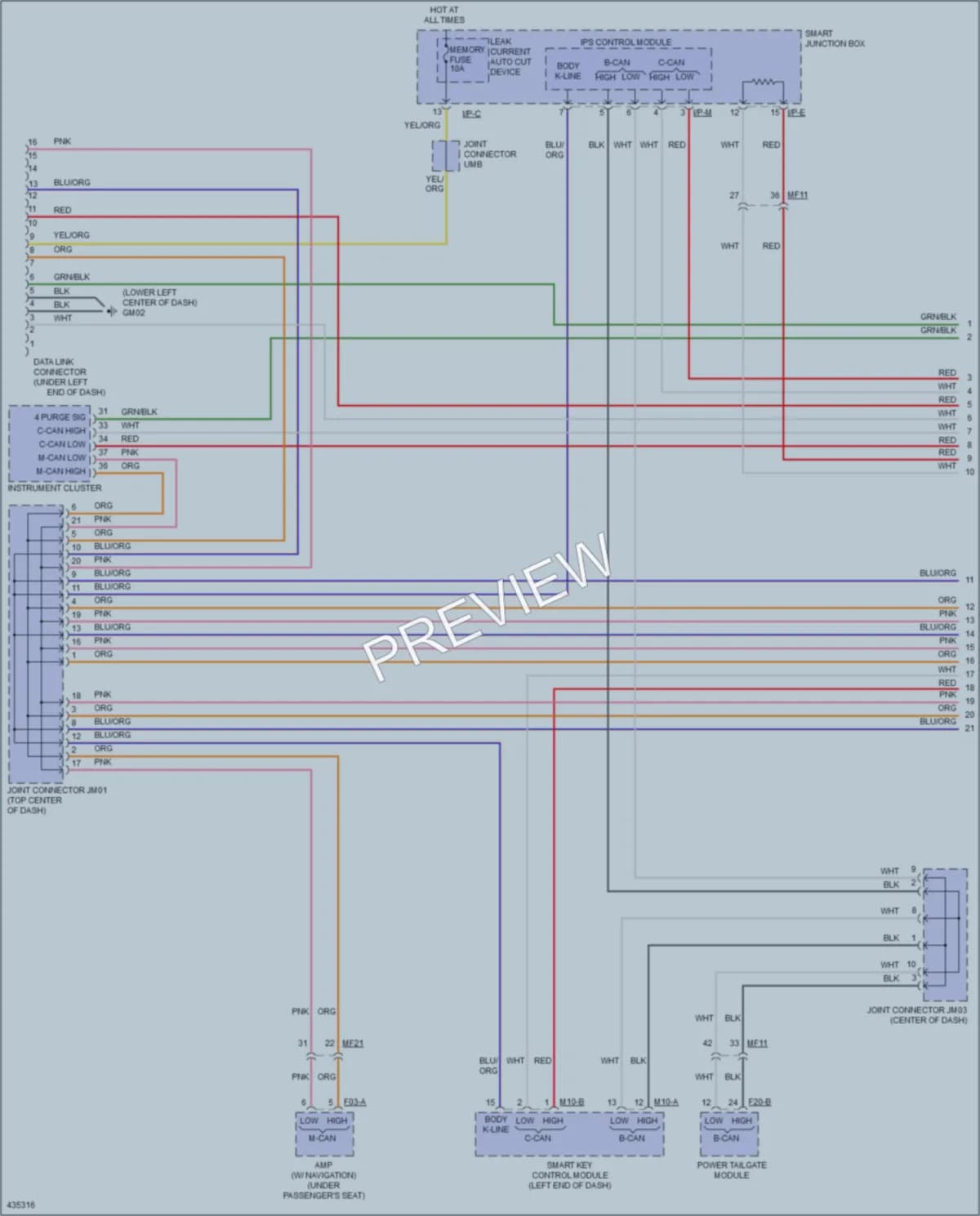 2014 Kia Sorento Computer Data Lines wiring diagram preview