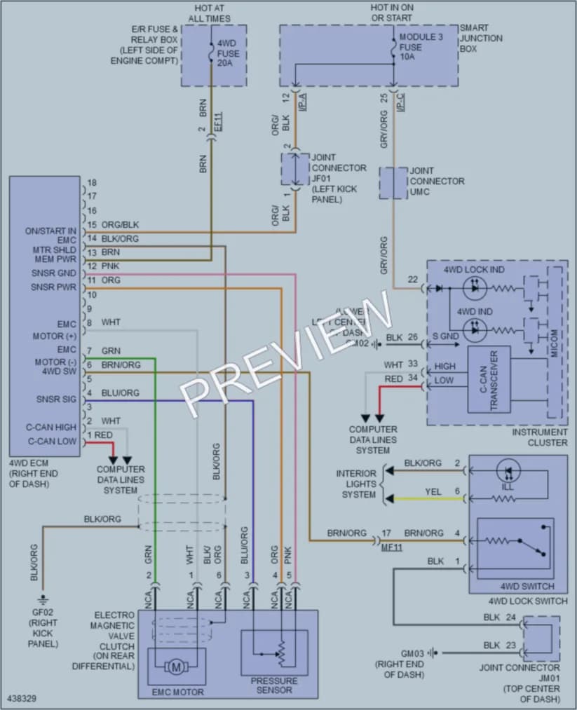 2014 Kia Sorento Transmission wiring diagram preview