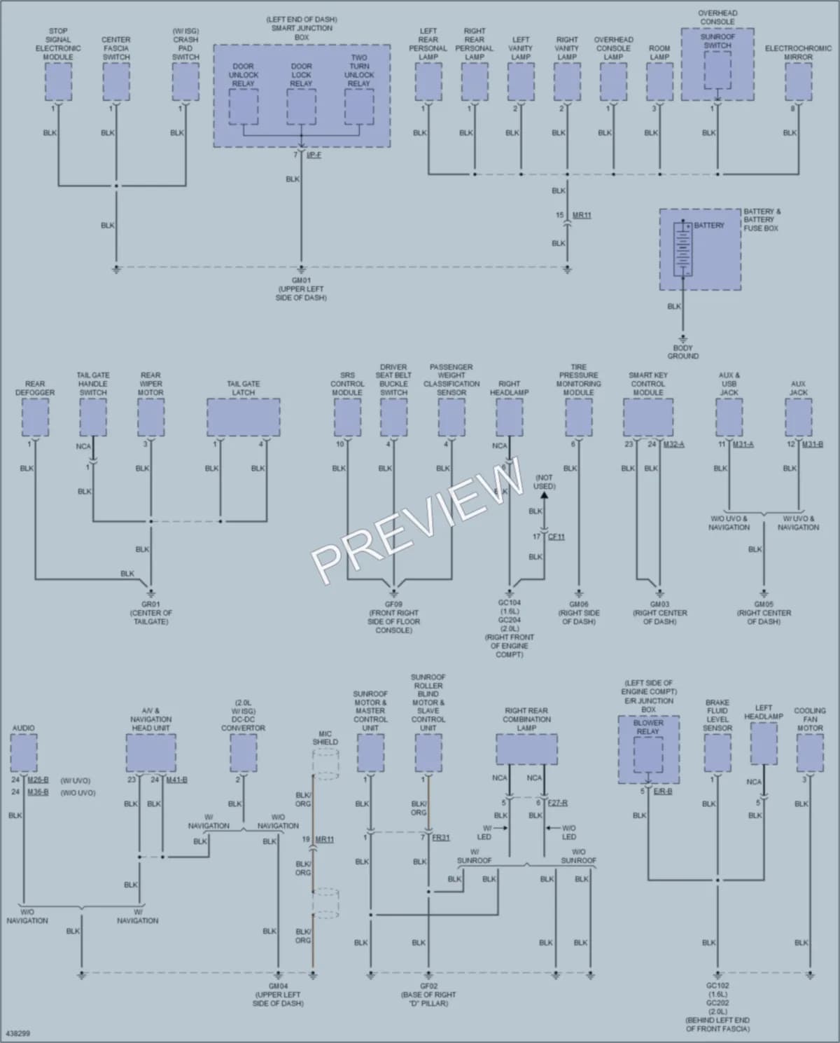 2014 Kia Soul Ground Distribution wiring diagram preview
