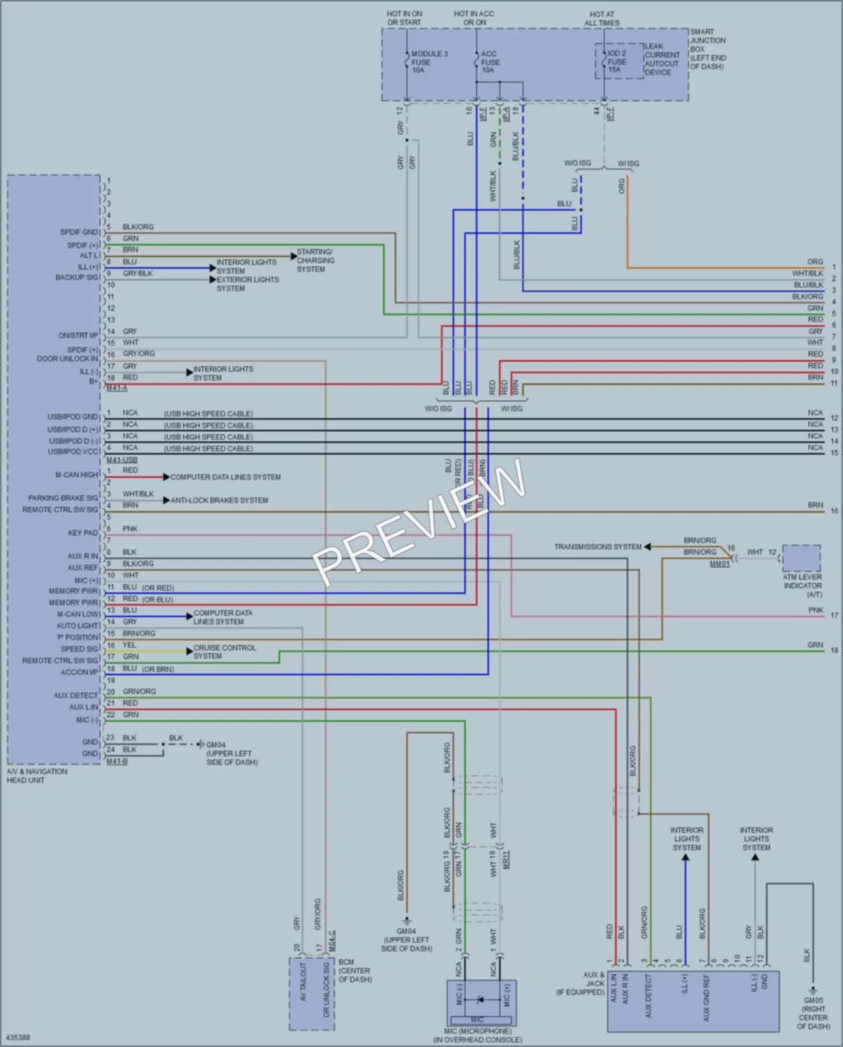2014 Kia Soul Radio wiring diagram preview