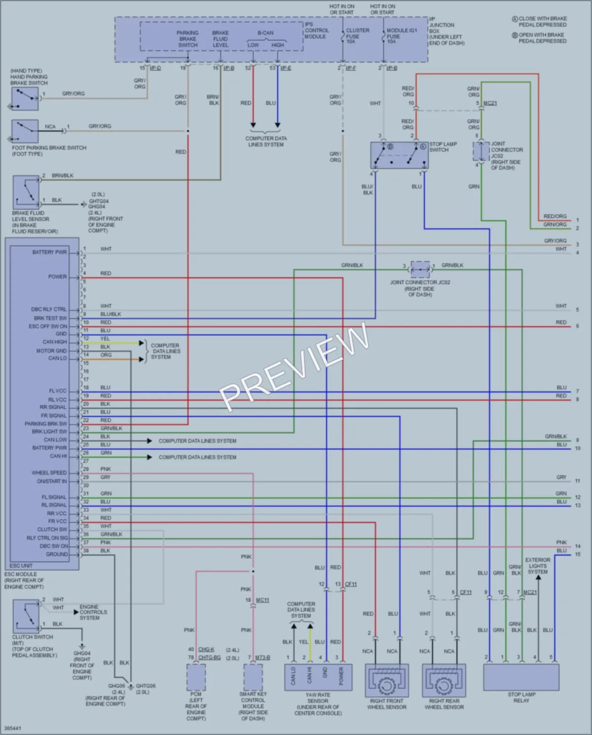 2014 Kia Sportage Anti Lock Brakes wiring diagram preview