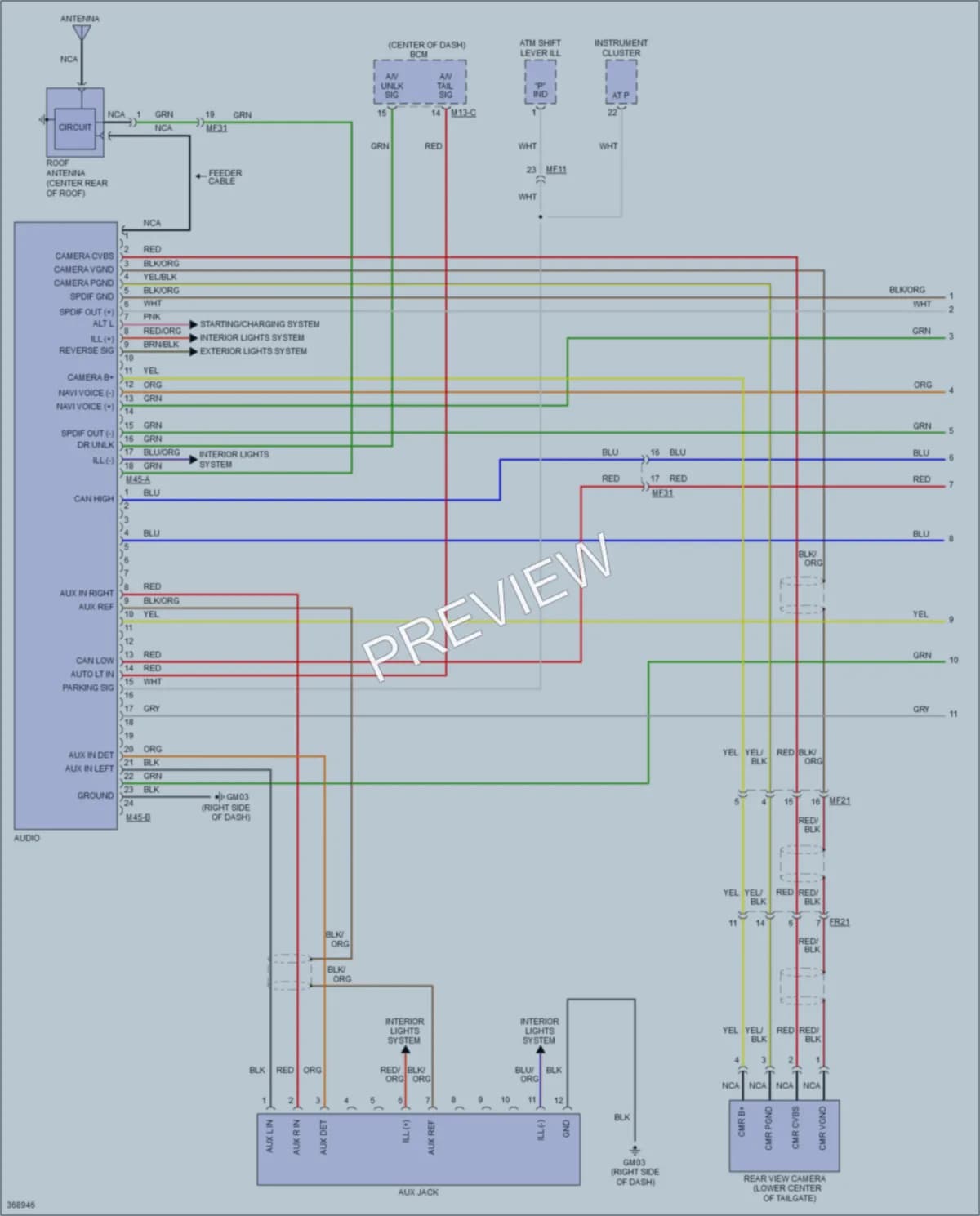 2014 Kia Sportage Navigation wiring diagram preview