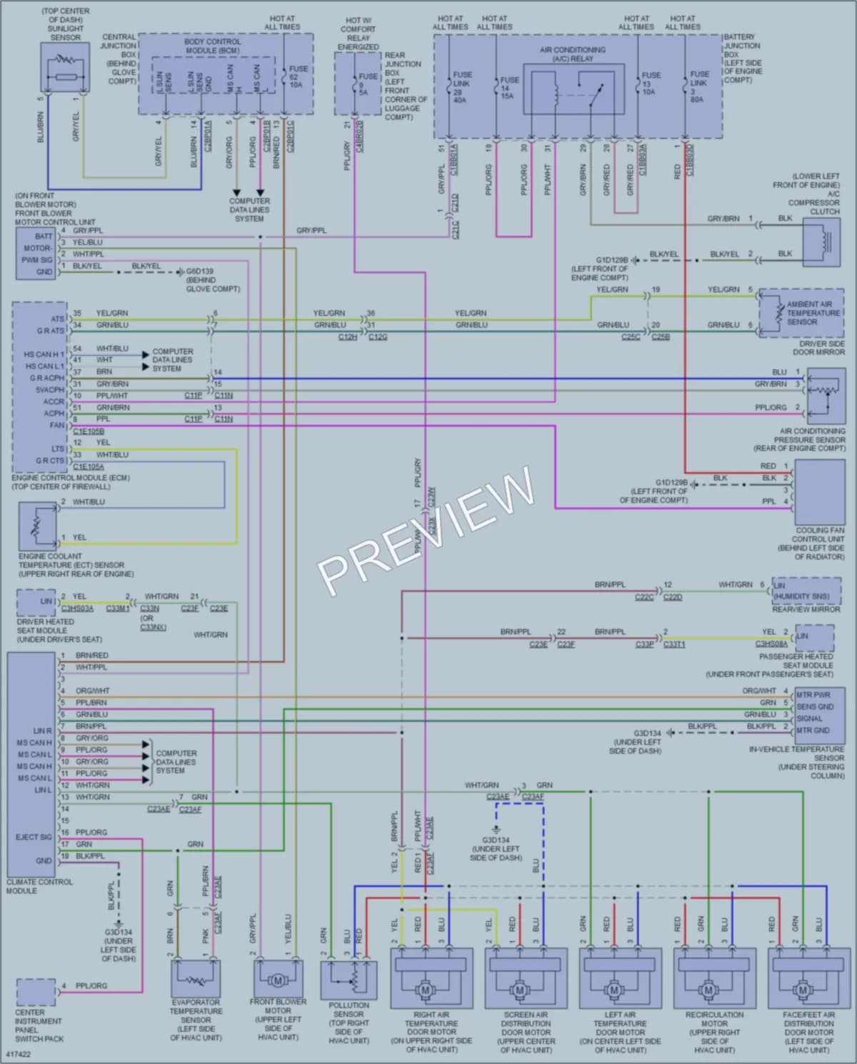 2014 LandRover LR2 Air Conditioning wiring diagram preview