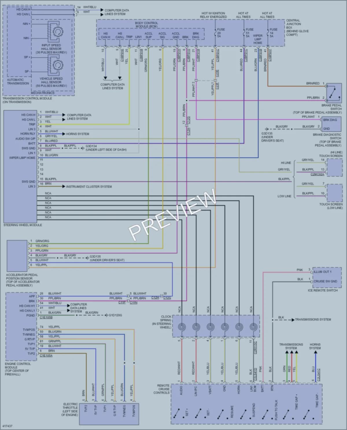 2014 LandRover LR2 Cruise Control wiring diagram preview