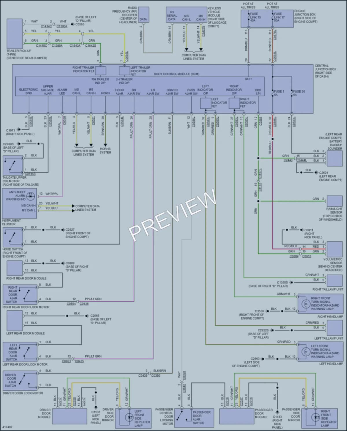2014 LandRover LR4 Anti Theft wiring diagram preview