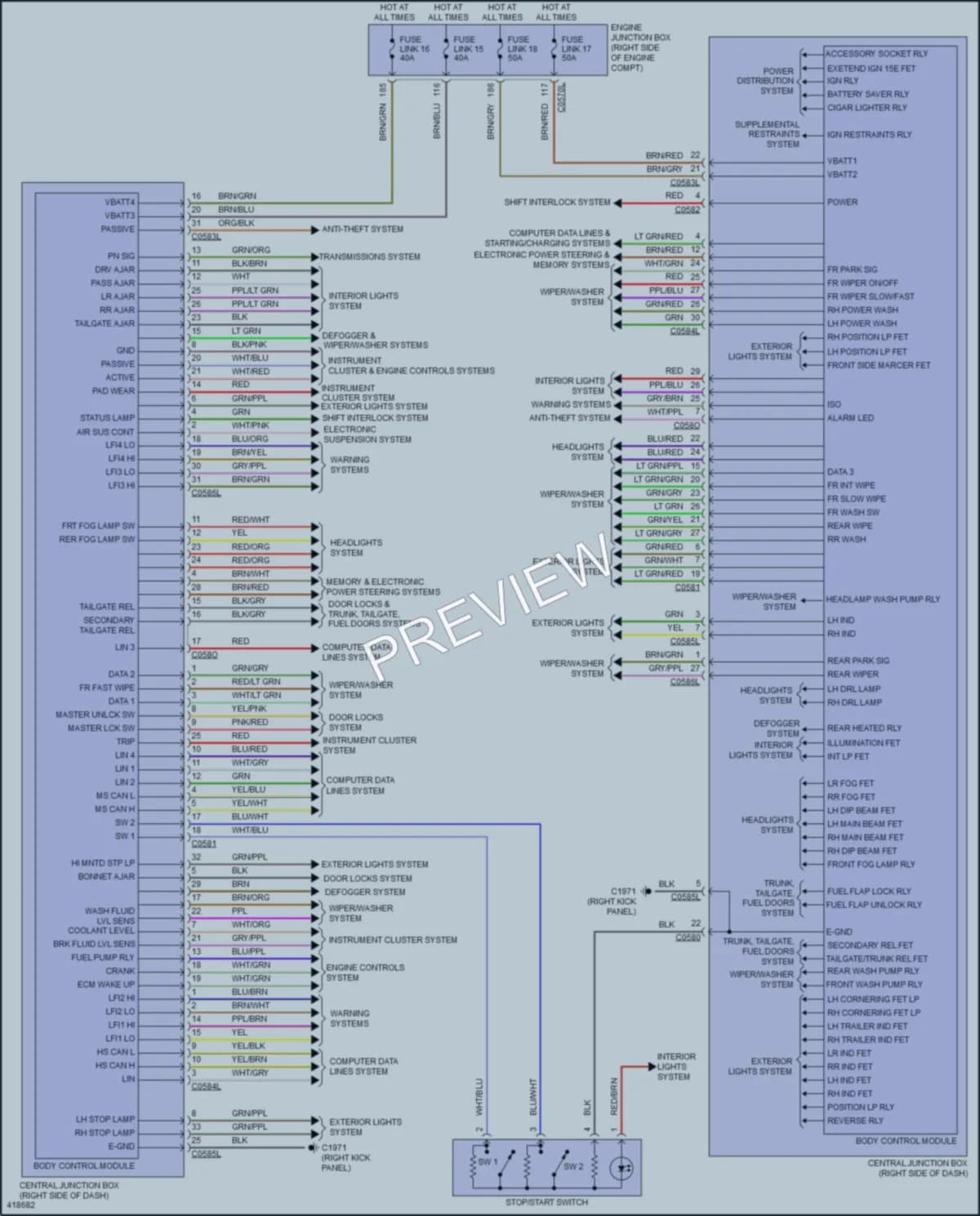 2014 LandRover LR4 Body Control Modules wiring diagram preview