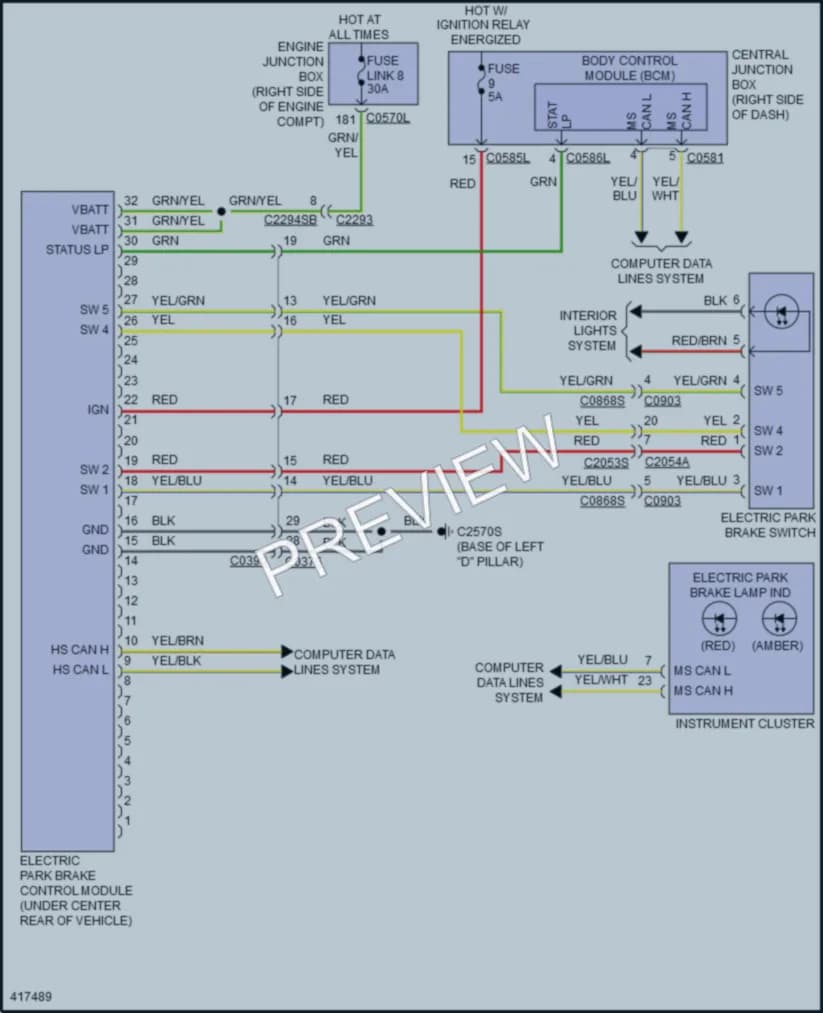 2014 LandRover LR4 Shift Interlock wiring diagram preview