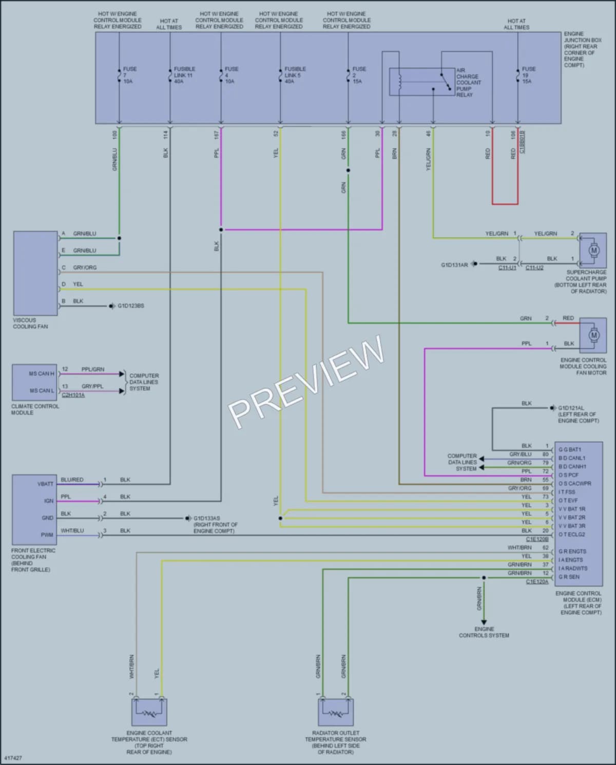 2014 LandRover RangeRover Cooling Fan wiring diagram preview