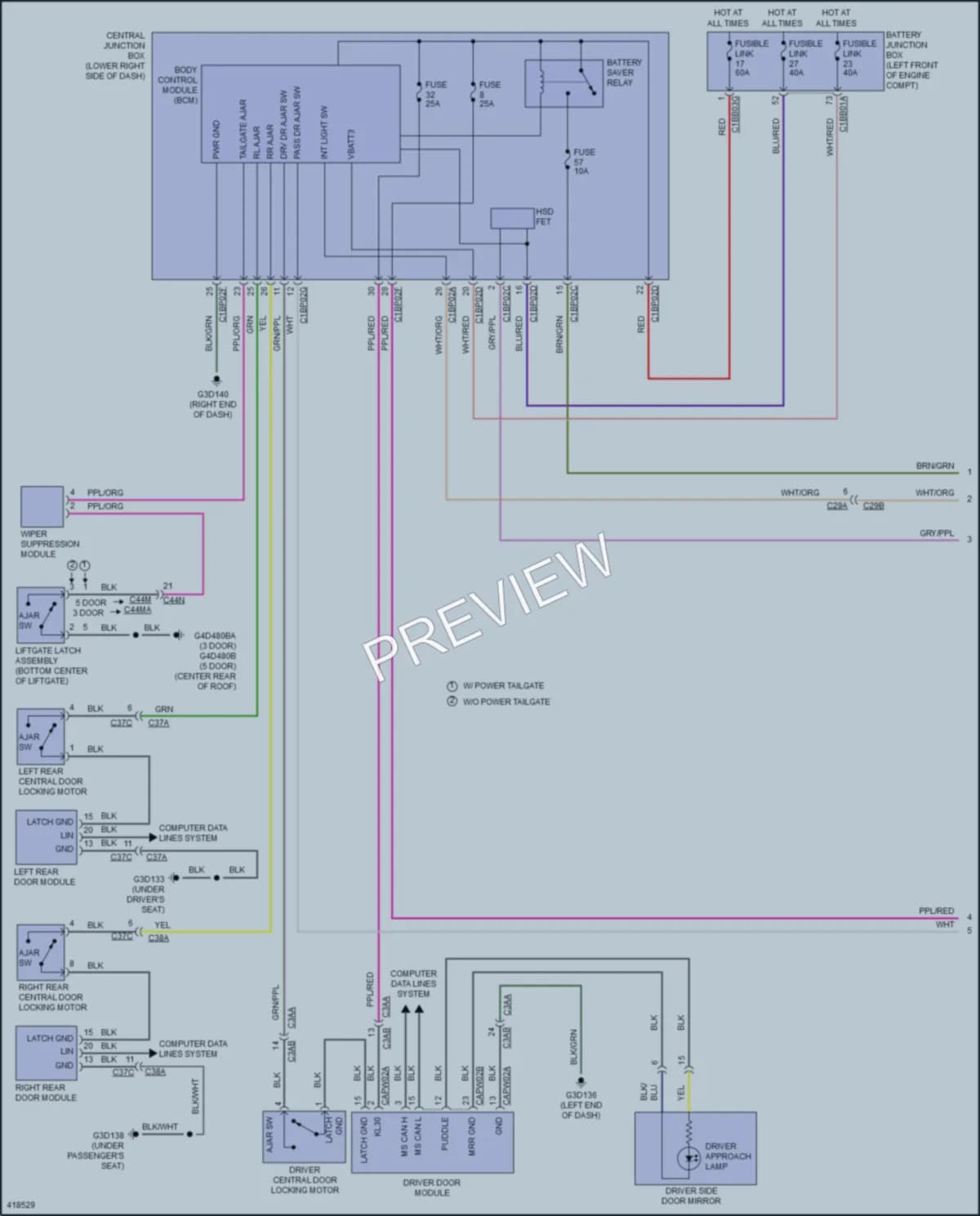 2014 LandRover RangeRoverEvoque Interior Lights wiring diagram preview