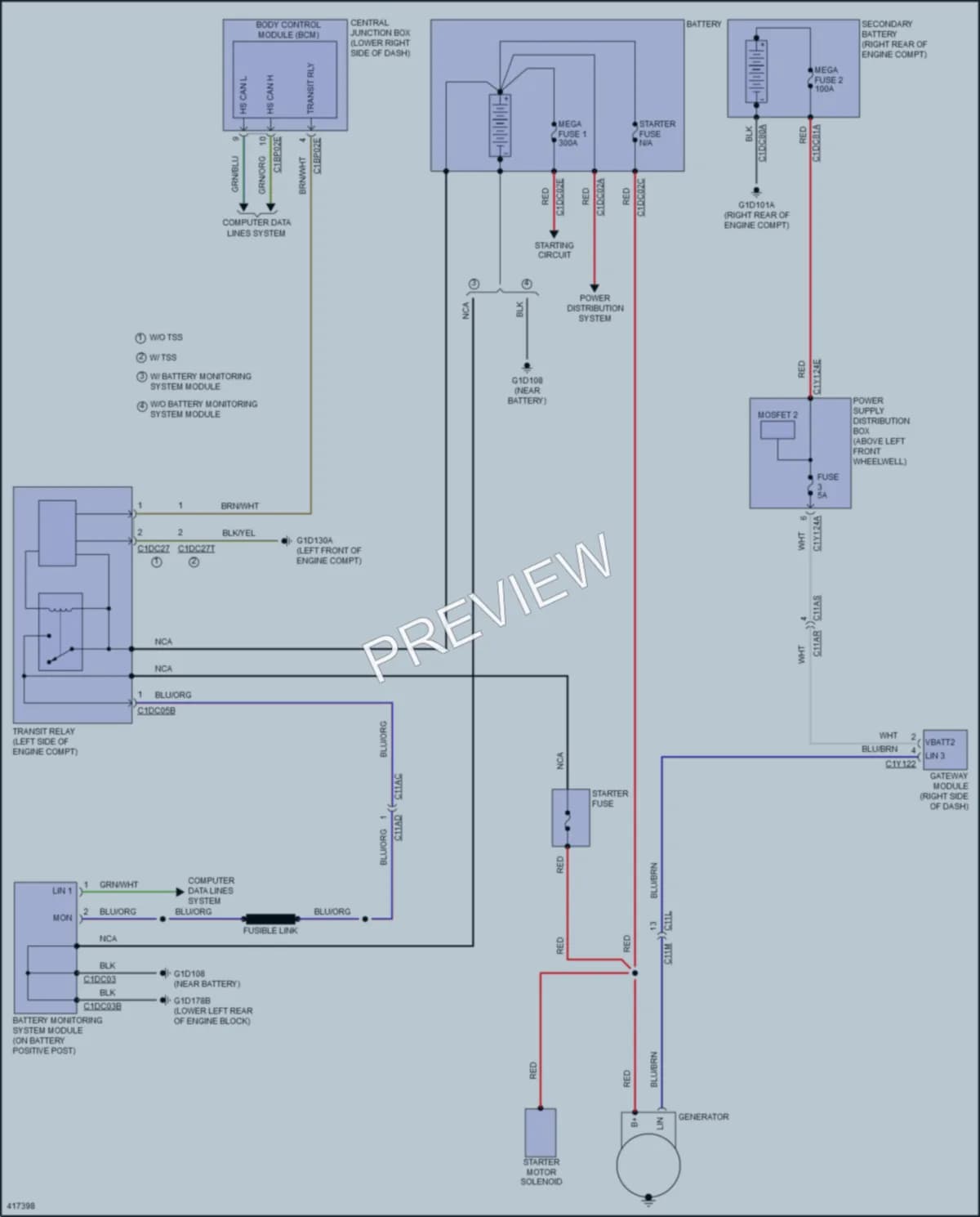 2014 LandRover RangeRoverEvoque Starting Charging wiring diagram preview